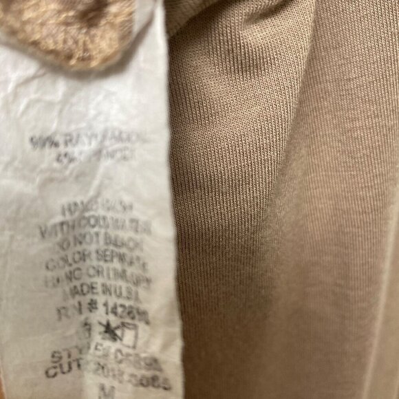 DIOSA Jumpsuit Size Medium Stretch Knit Beige High Slit One Shoulder Cut out - Picture 8 of 8